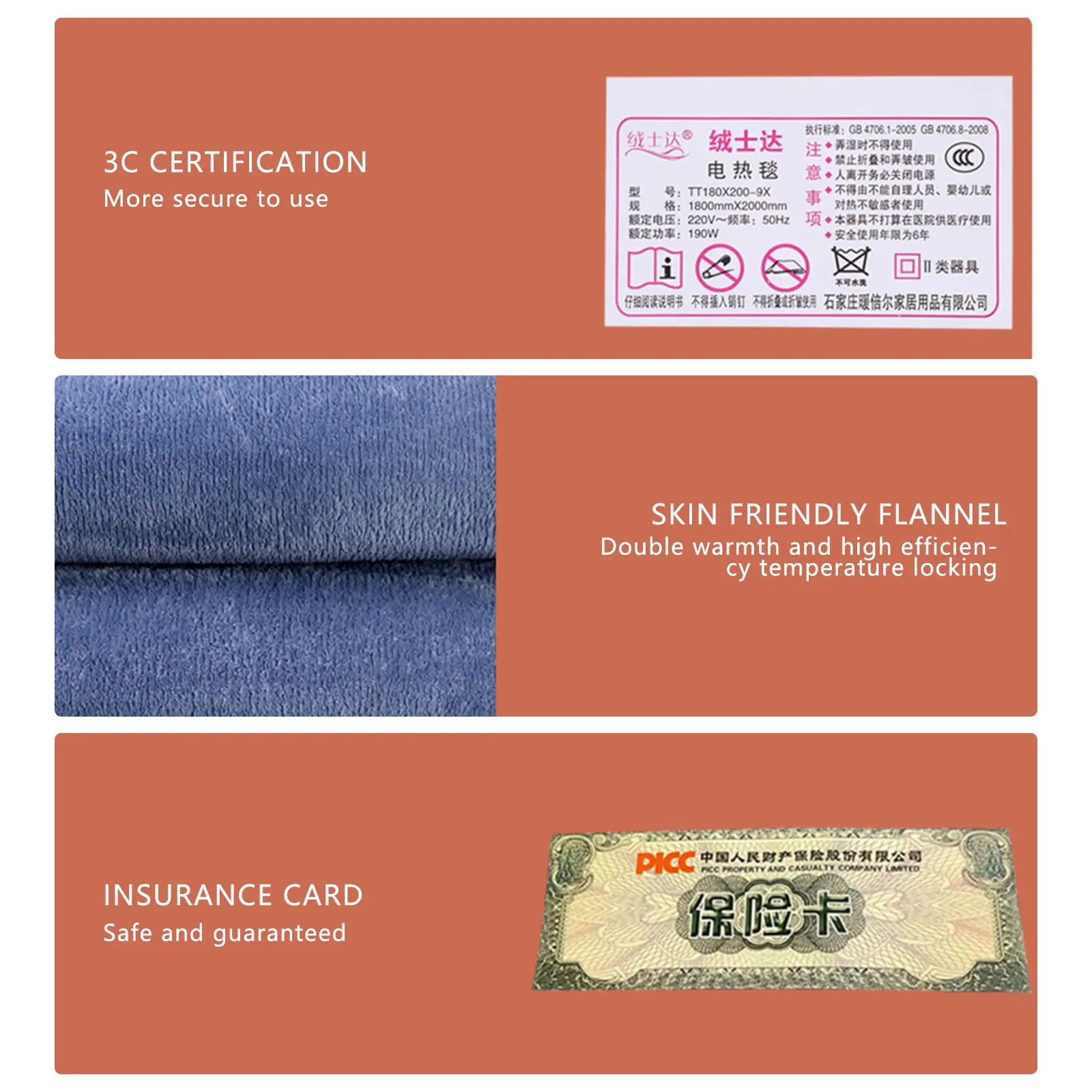 Electric Heated Flannel Blanket