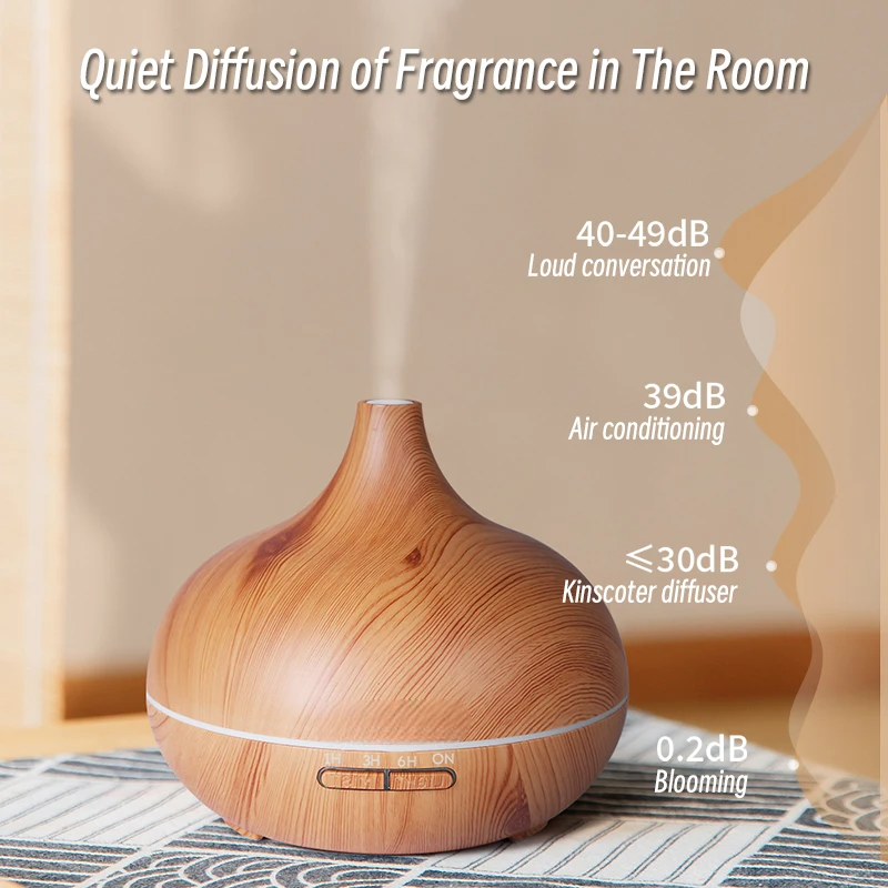 500ml Wood Grain Essential Oil Diffuser